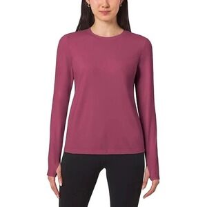 Mondetta Women's Performance‎ Long Sleeve Active Top Thumb Holes Raspberry SZ L
